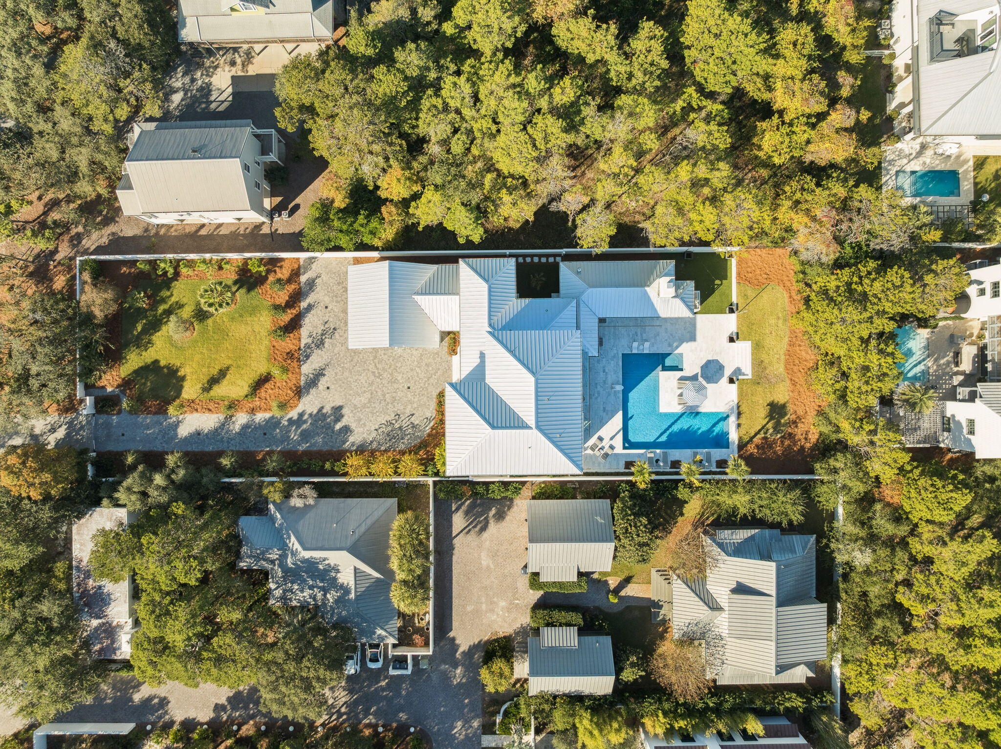 306 Walton Rose Lane Inlet Beach, FL 32461 - Photo 2 of 117 an aerial view of a houses with a yard