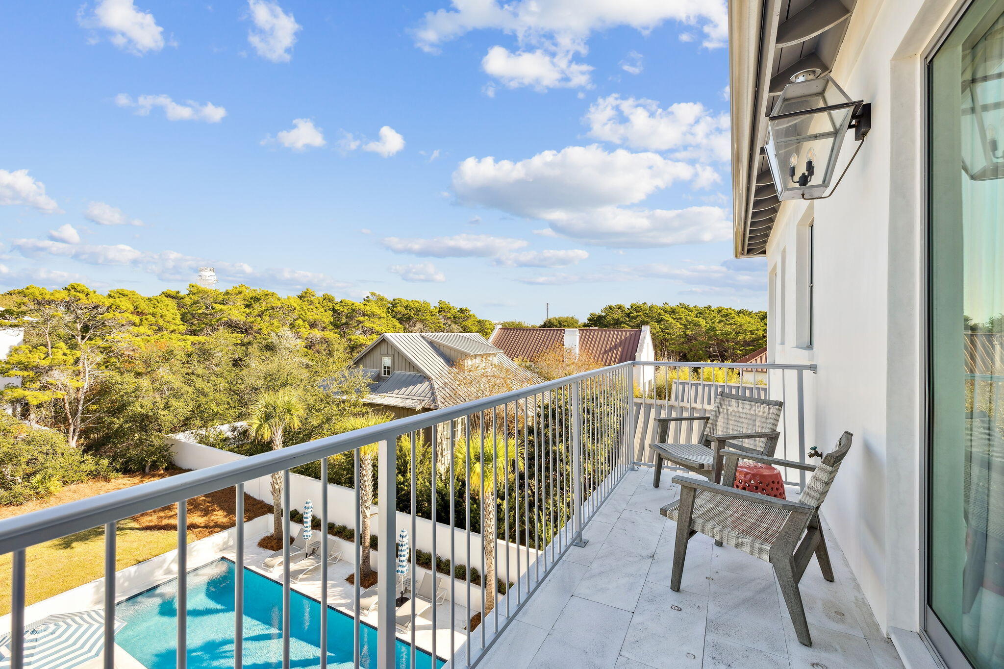 306 Walton Rose Lane Inlet Beach, FL 32461 - Photo 46 of 117 a view of a chairs and table in the balcony