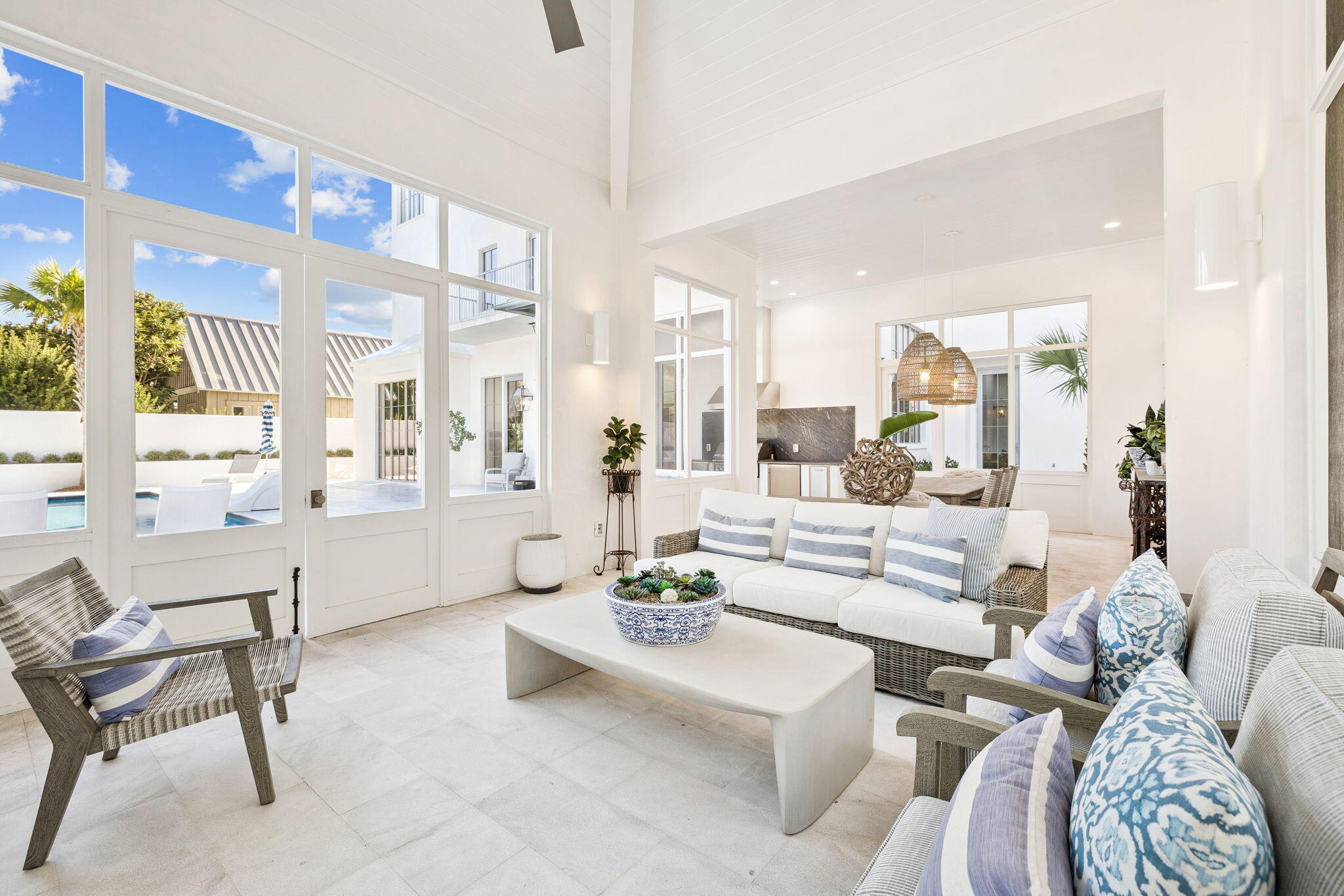 306 Walton Rose Lane Inlet Beach, FL 32461 - Photo 52 of 117 a living room with furniture and a large window