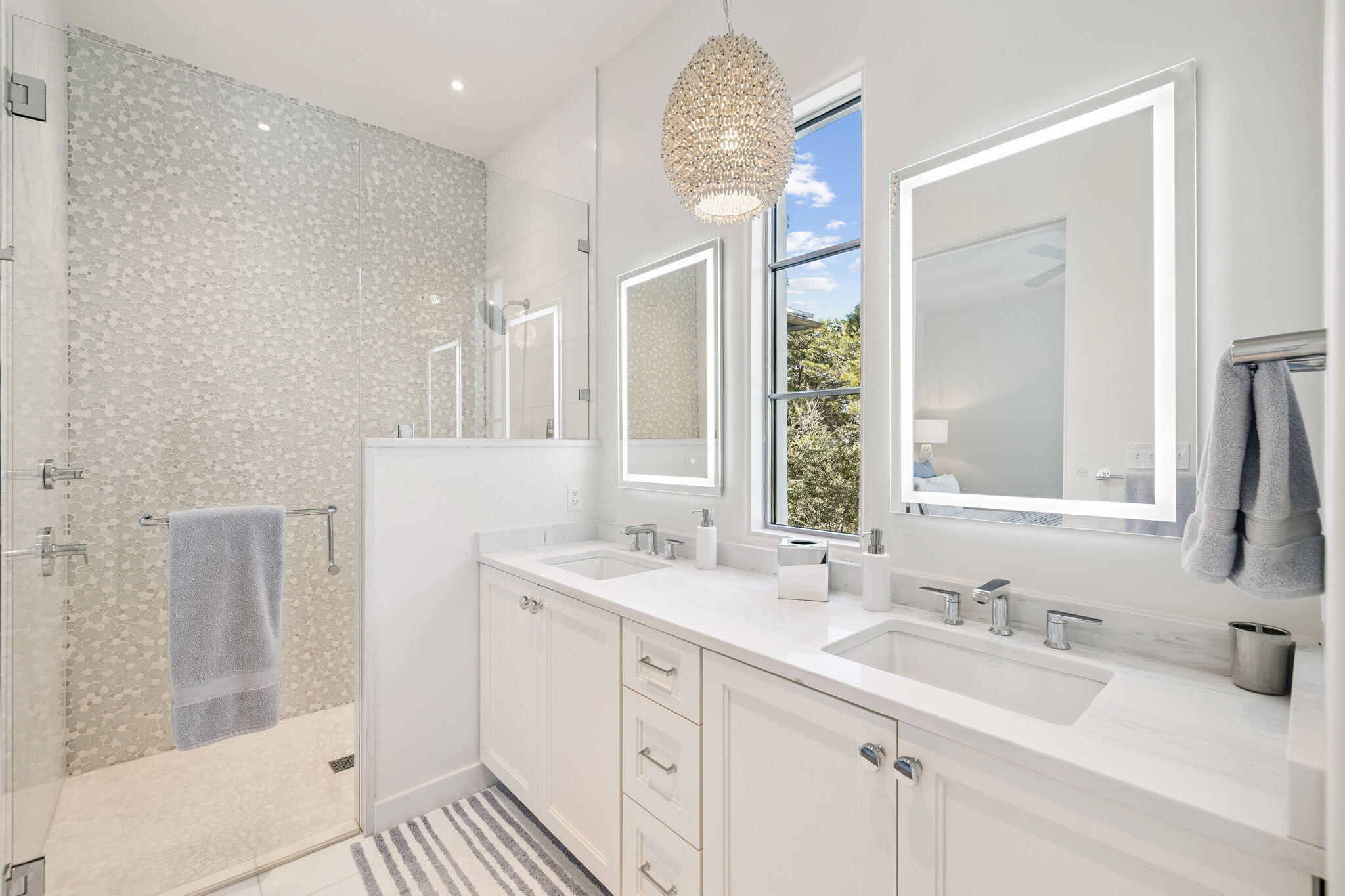 306 Walton Rose Lane Inlet Beach, FL 32461 - Photo 75 of 117 a bathroom with a sink double vanity and a mirror