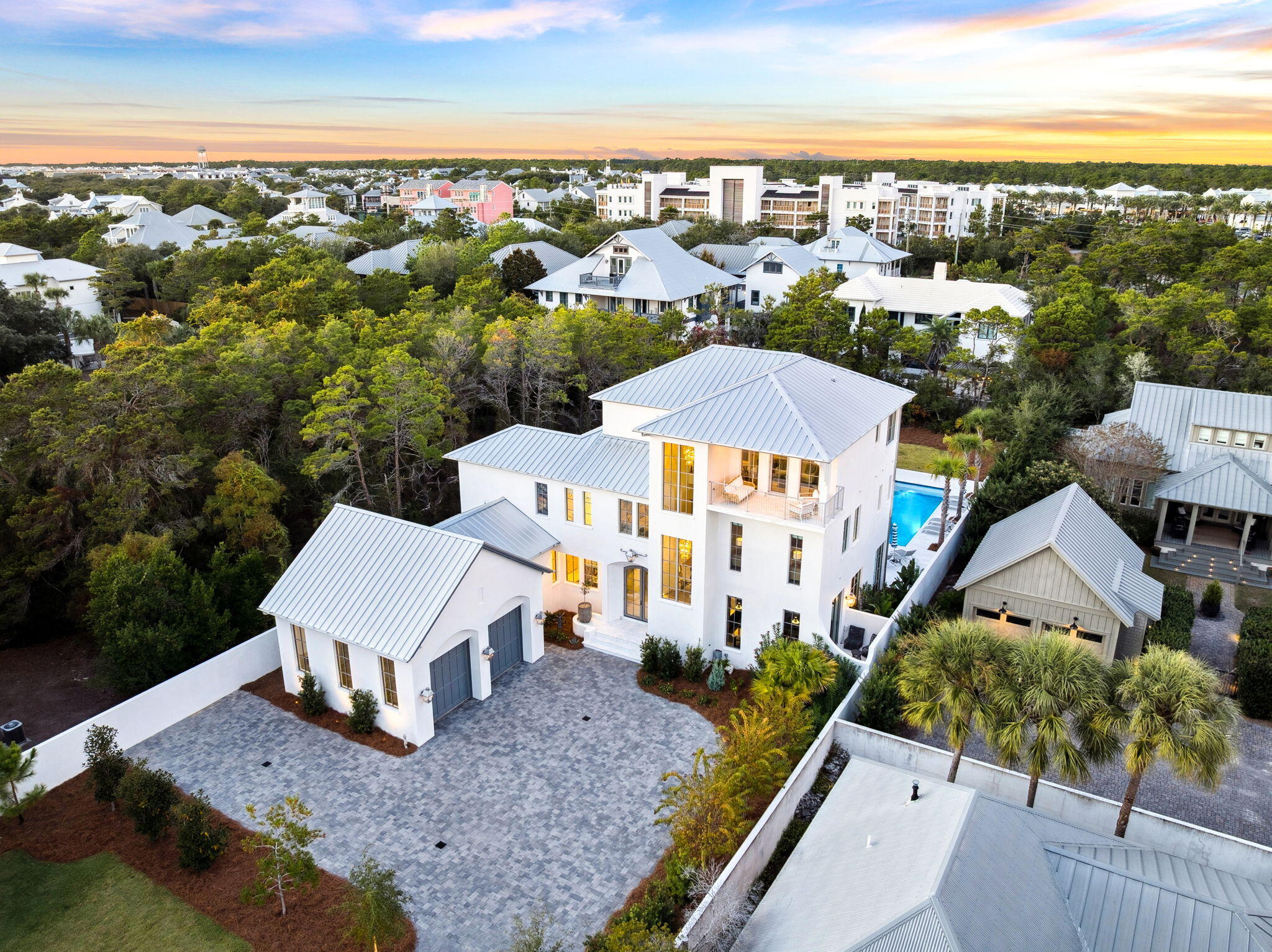 306 Walton Rose Lane Inlet Beach, FL 32461 - Photo 80 of 117 an aerial view of residential houses with wooden floor and city view