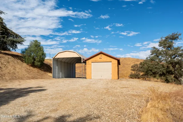 an outdoor view with patio