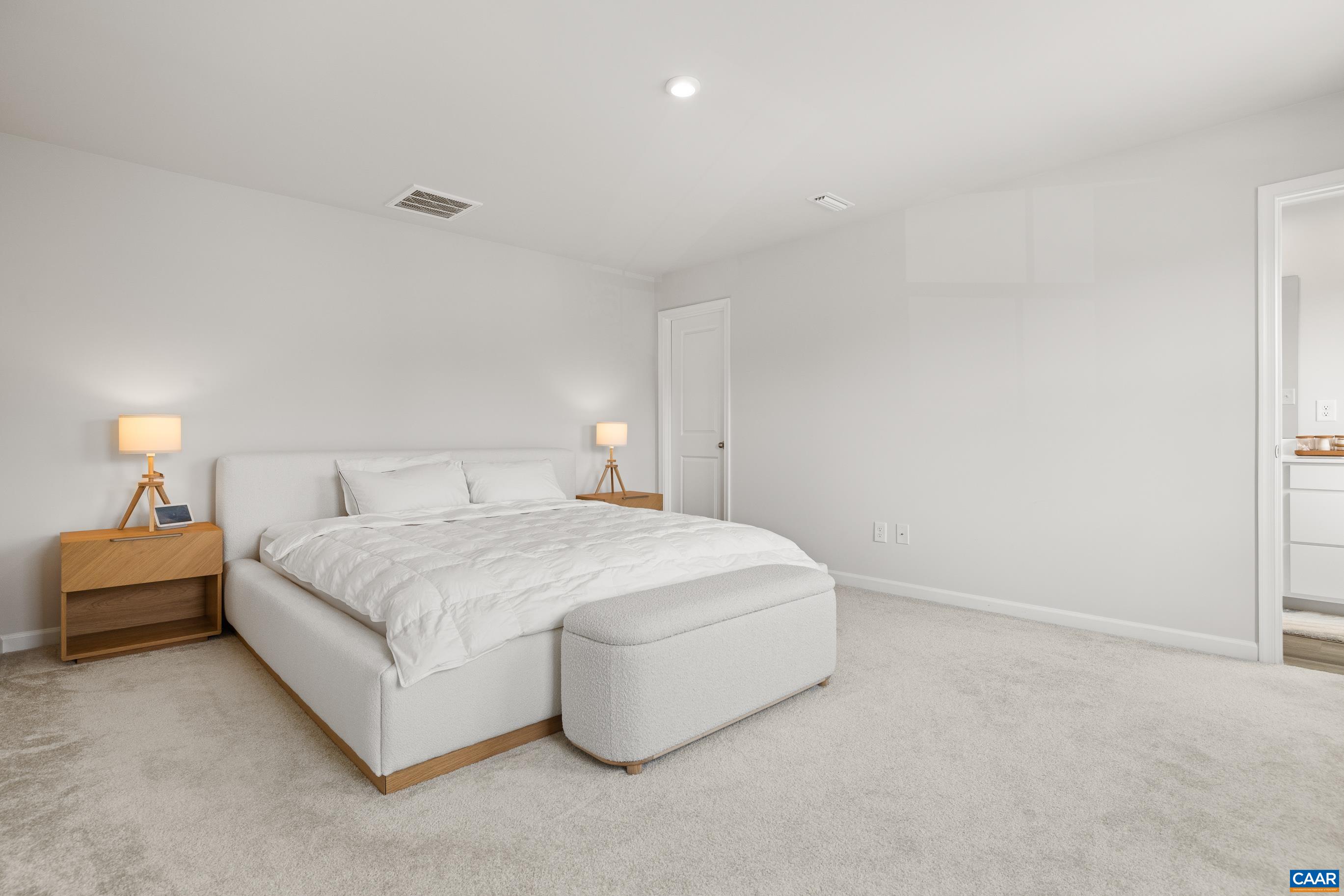 132 White Birch Road Waynesboro, VA 22980 - Photo 23 of 47 a spacious bedroom with a bed and a lamp