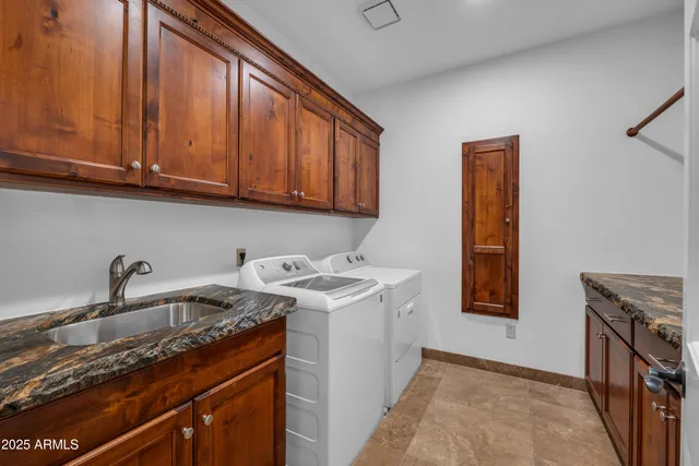 a view of a backyard with swimming pool