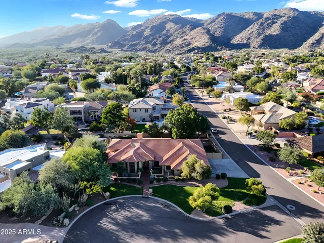 an aerial view of a city