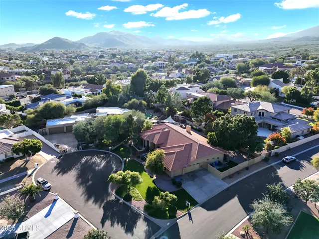 an aerial view of multiple house