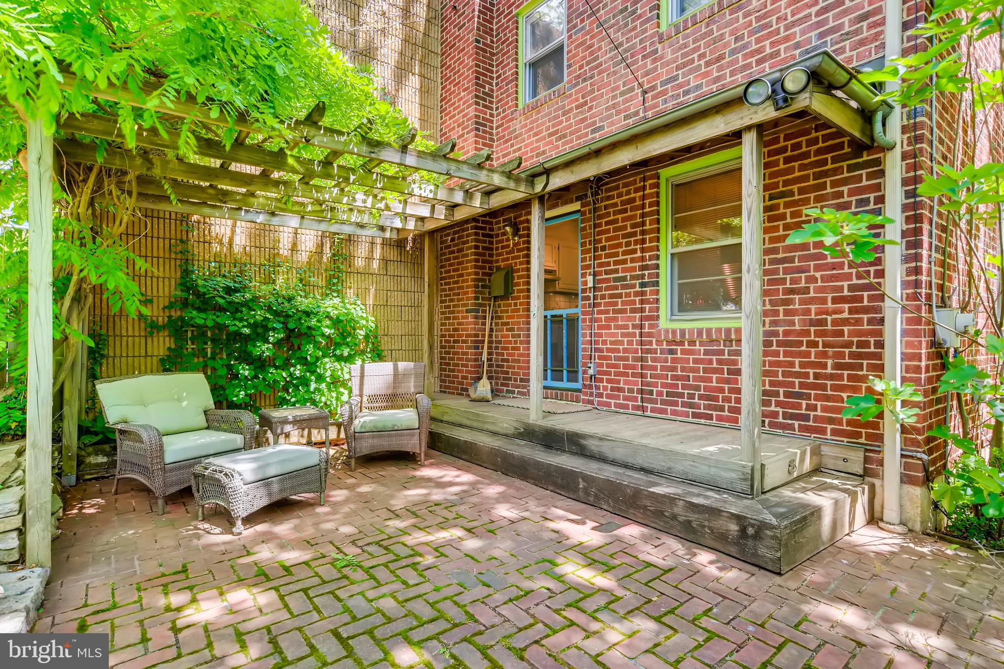4606 Keswick Road Baltimore, MD 21210 - Photo 23 of 31 Back Patio with Pergola