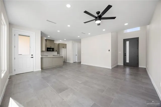 an empty room with window