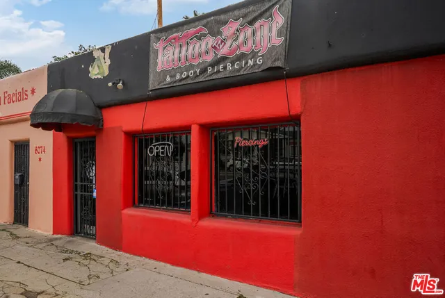 a view of a building with an outdoor space