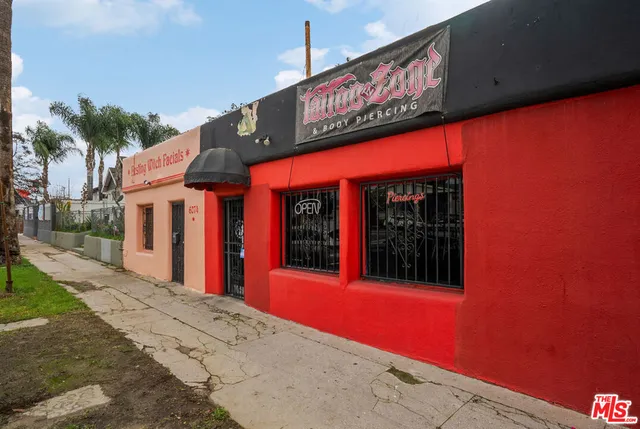 an aerial view of a city