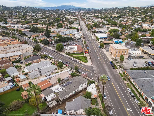 an aerial view of a city