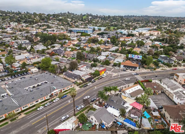 an aerial view of a city