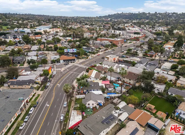 an aerial view of a city