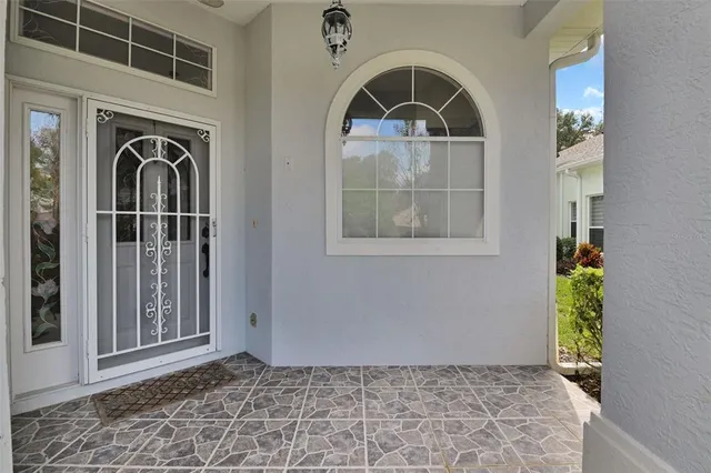 a view of a entryway door of the house