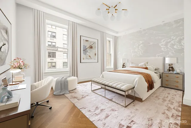 a spacious bathroom with a mirror a bathtub and a shower