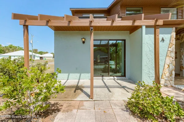 a balcony view with a outdoor space
