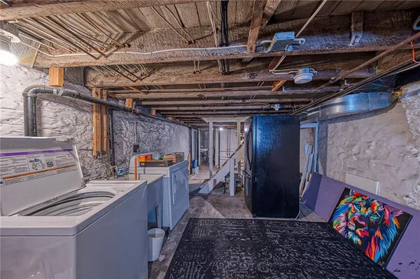 a view of storage and utility room