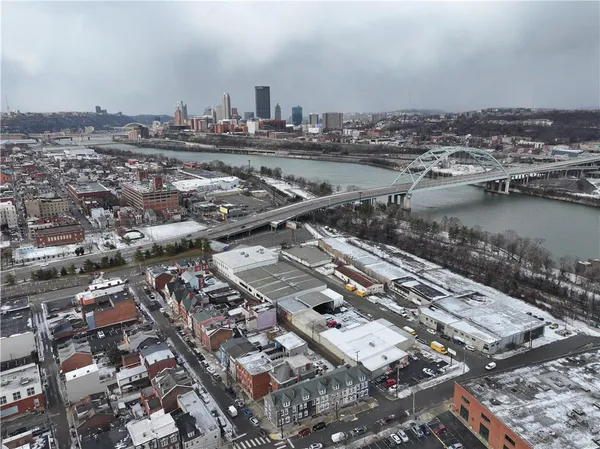 an aerial view of a city