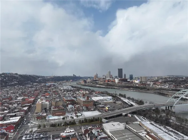 an aerial view of a city