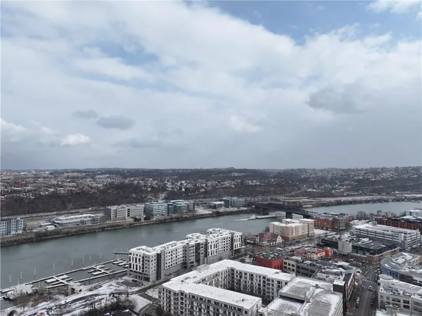 an aerial view of a city