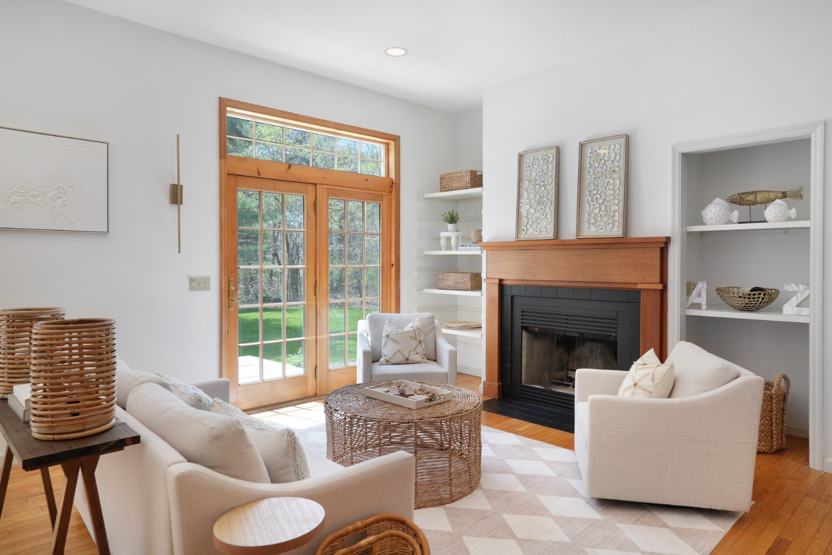 2 Cosmos Way Edgartown, MA 02539 - Photo 13 of 29 a living room with furniture a fireplace and a large window