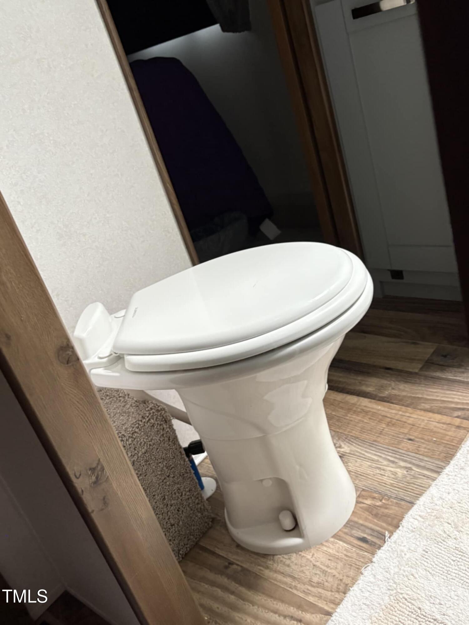 147 Osage Drive Spring Hope, NC 27882 - Photo 7 of 14 a bathroom with a toilet and a mirror