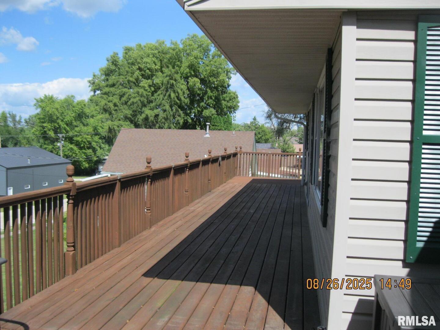 301 North Church Street Albany, IL 61230 - Photo 16 of 22 a view of balcony with wooden floor