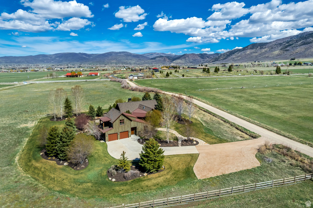 2579 Splendor Valley Road Kamas, UT 84036 - Photo 20 of 87 Aerial view of sparsely populated area featuring a mountain backdrop