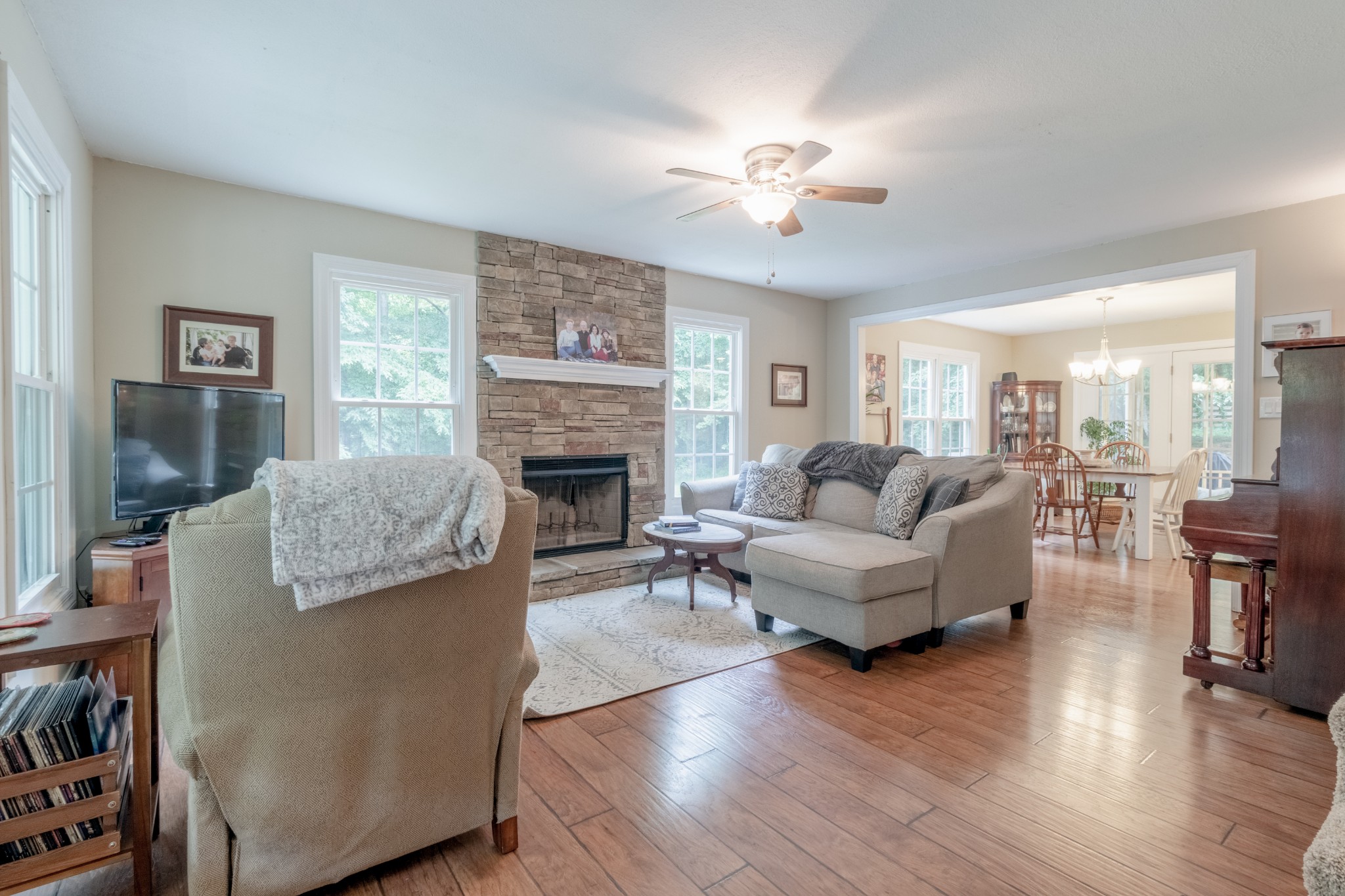491 Harper Road Clarksville, TN 37043 - Photo 7 of 33 a living room with furniture and a fireplace
