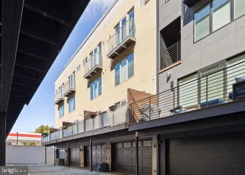 a city view with tall buildings