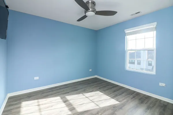 an empty room with a window