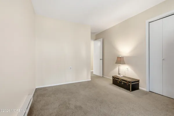 a room with a mirror