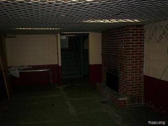 Basement fireplace