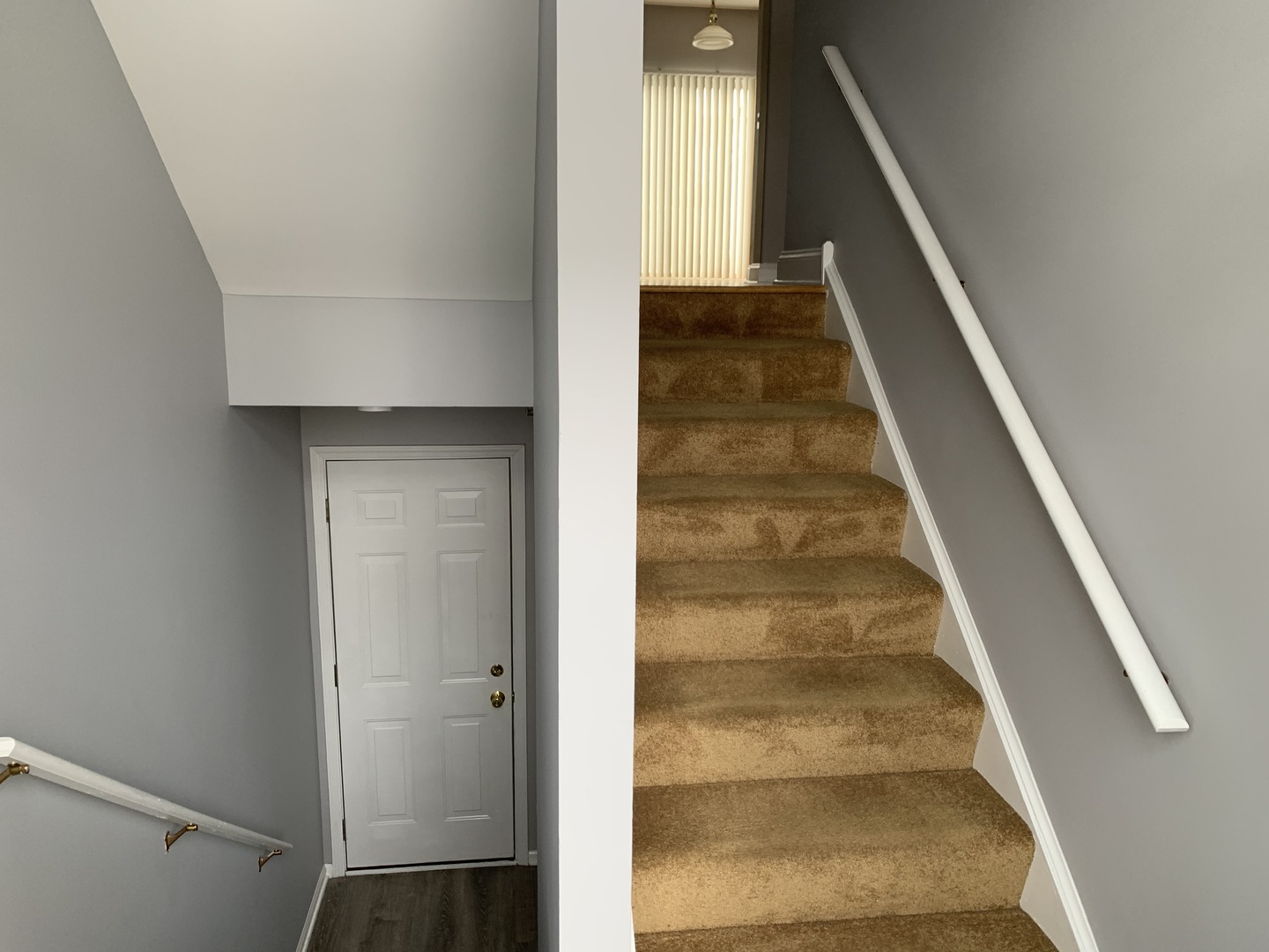 3442 Ravinia Circle Aurora, IL 60504 - Photo 18 of 18 a view of staircase with white walls and white door