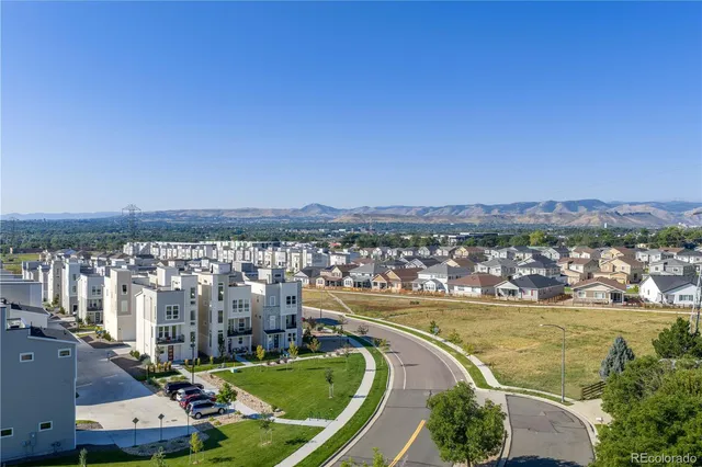 an aerial view of a city