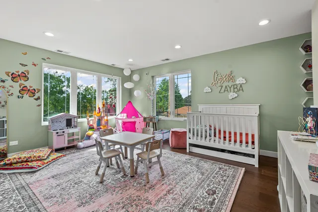 a room with furniture and a table