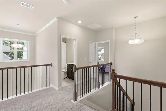 a view of hallway with bedroom