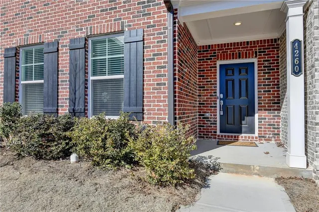 a front view of a house