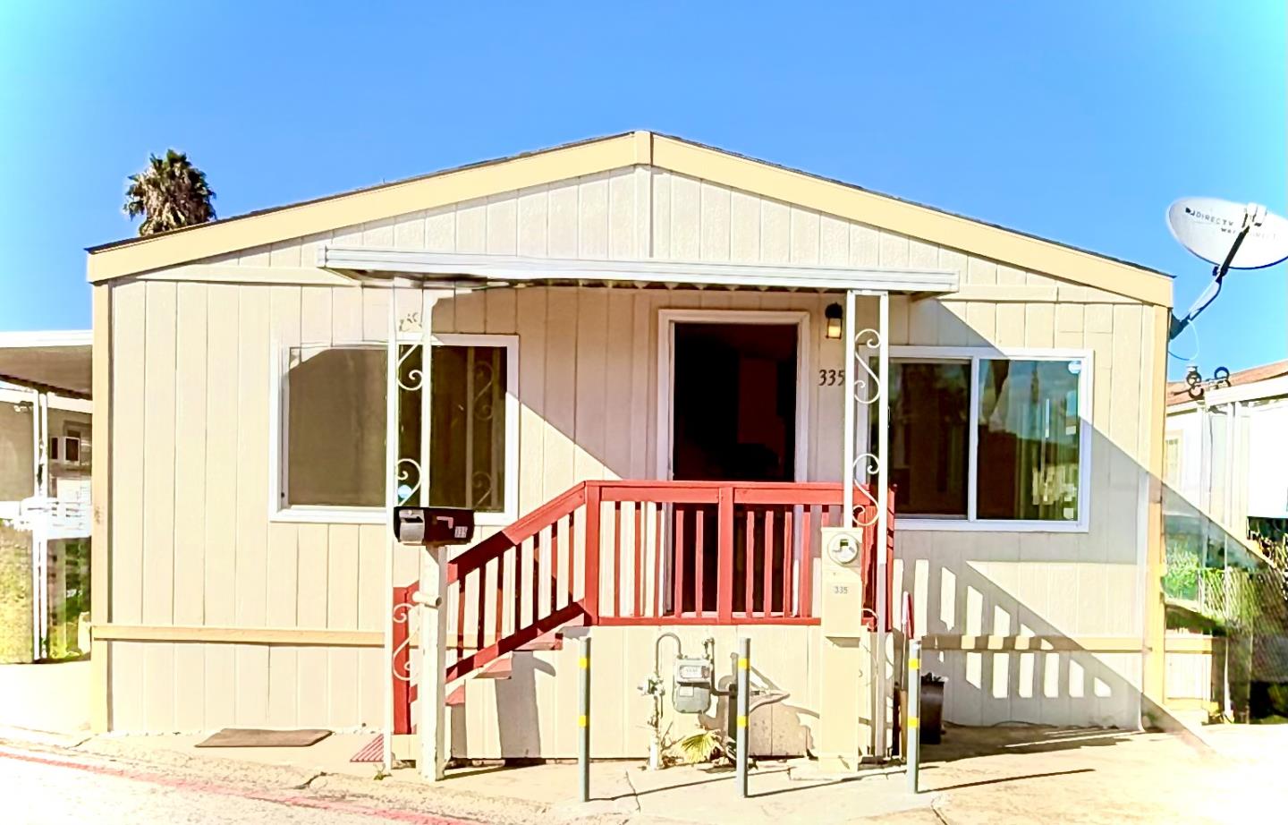 a front view of a house