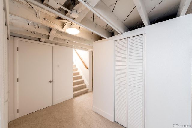 a view of a room with racks