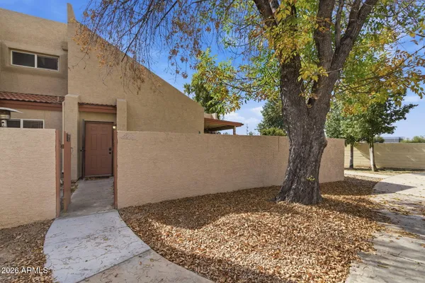 a backyard of a house