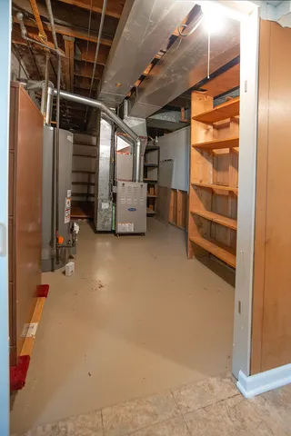 a view of storage and utility room