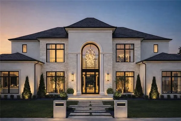 a front view of a house