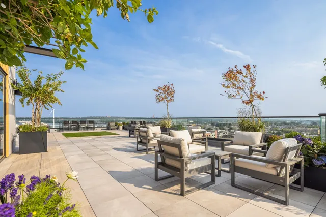 view of seating area with seating space