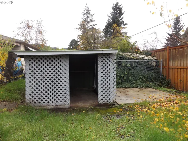 a backyard of a house