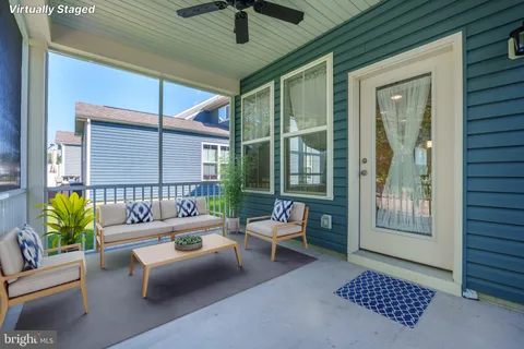 a outdoor living space with furniture