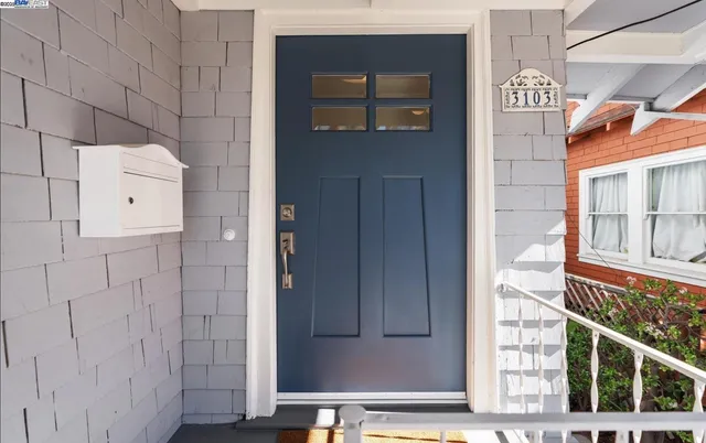 a view of front door of house