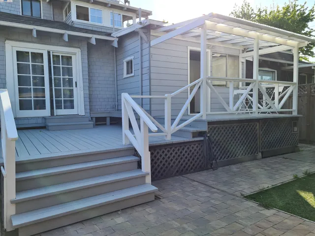 a view of outdoor space with seating