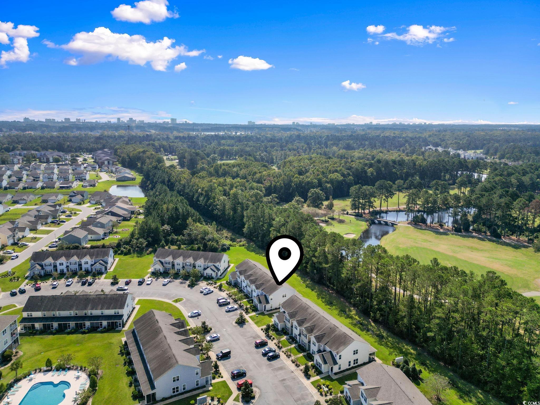 301 Castle Drive, Unit 301 Myrtle Beach, SC 29579 - Photo 28 of 30 Drone / aerial view featuring a water view