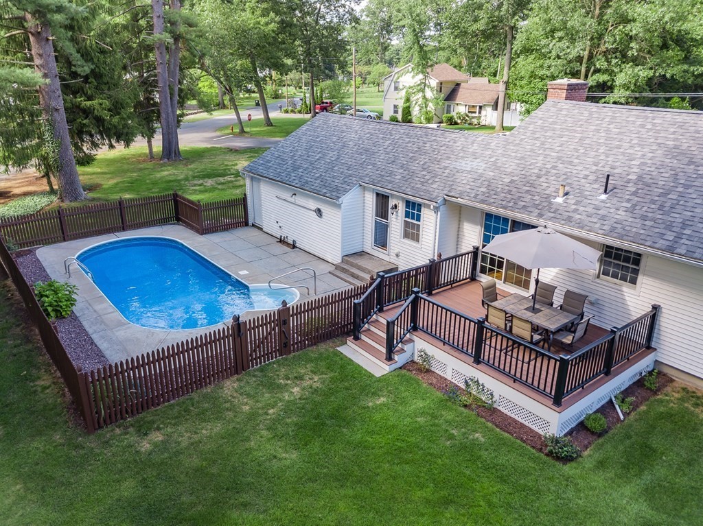2 East Colonial Road Wilbraham, MA 01095 - Photo 27 of 42 an aerial view of a house having patio with a garden